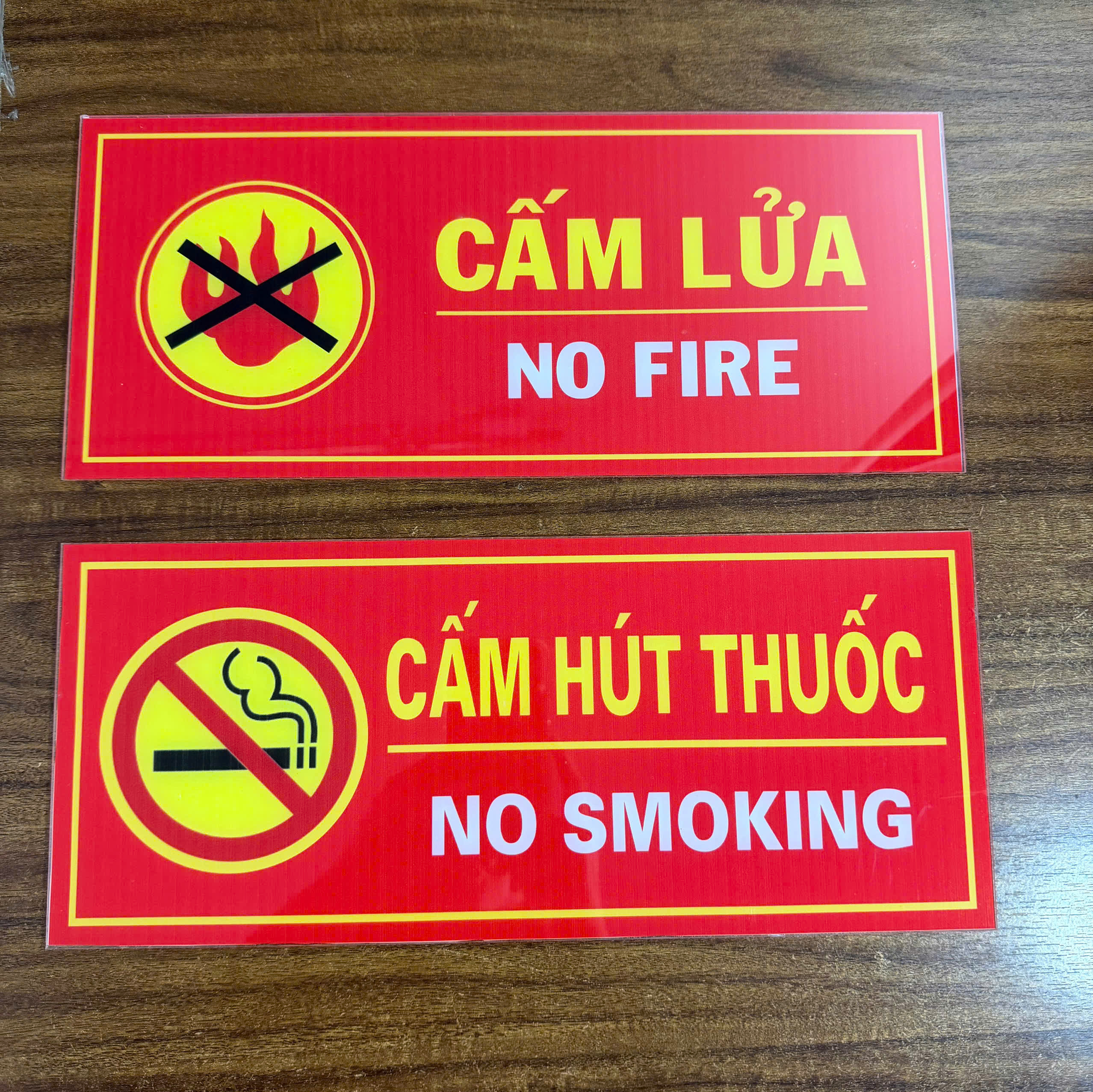 CẤM LỬA CẤM THUỐC MICA (1) Cấm lửa + Cấm Thuốc (Mica)