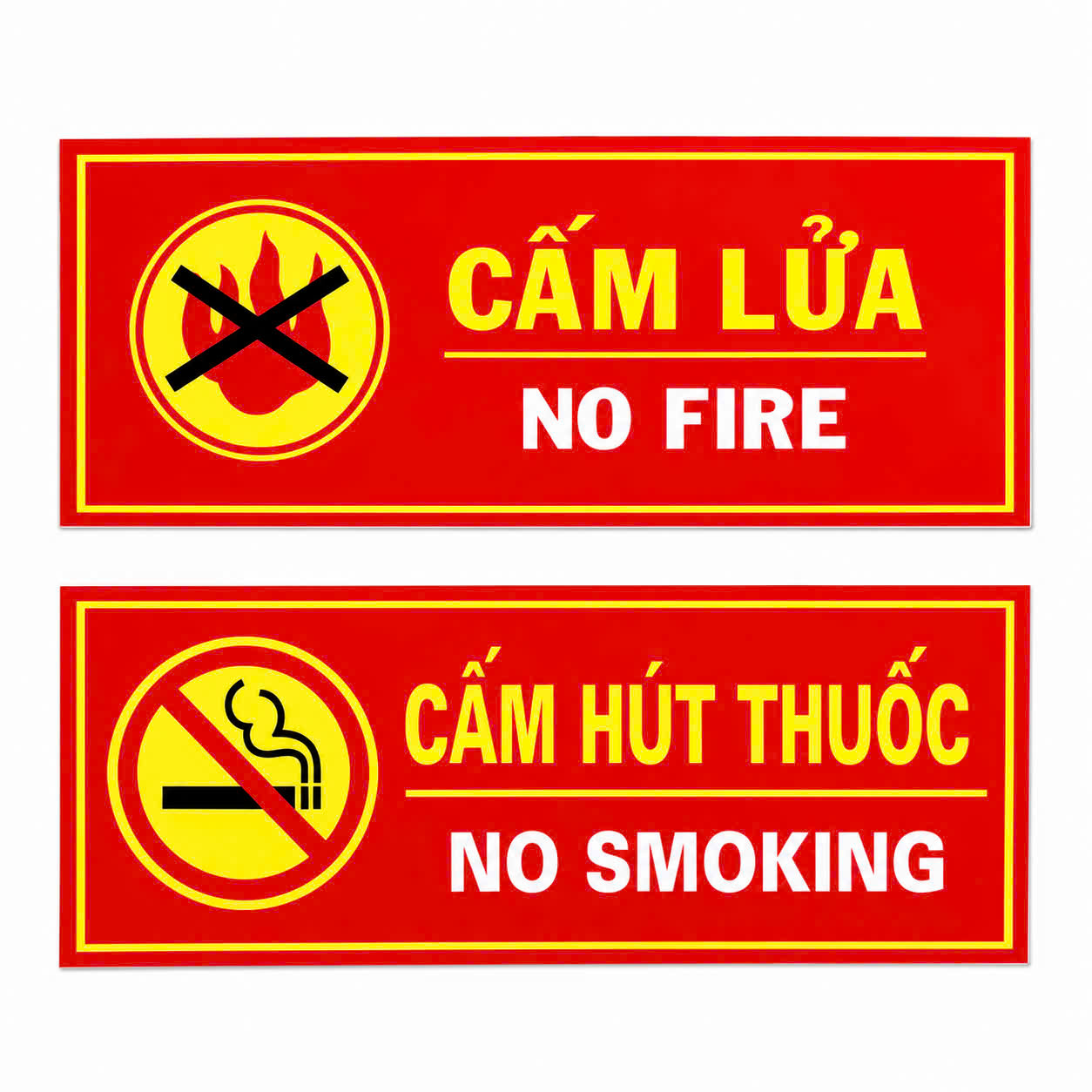 CẤM LỬA CẤM THUỐC MICA Cấm lửa + Cấm Thuốc (Mica)