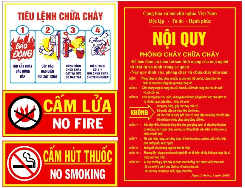Nội Quy + Tiêu lệnh PCCC
